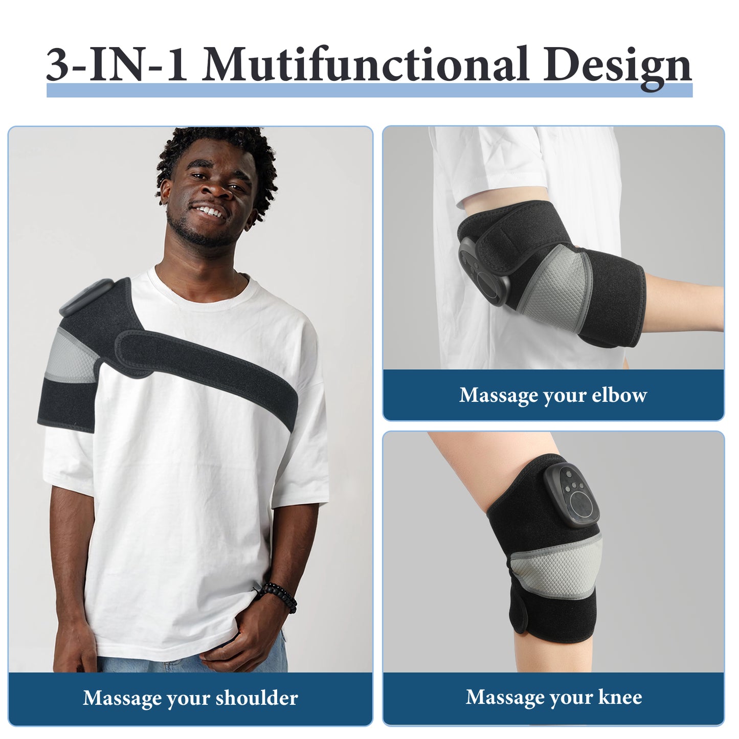 Knee Brace with Heating Pad and Massager