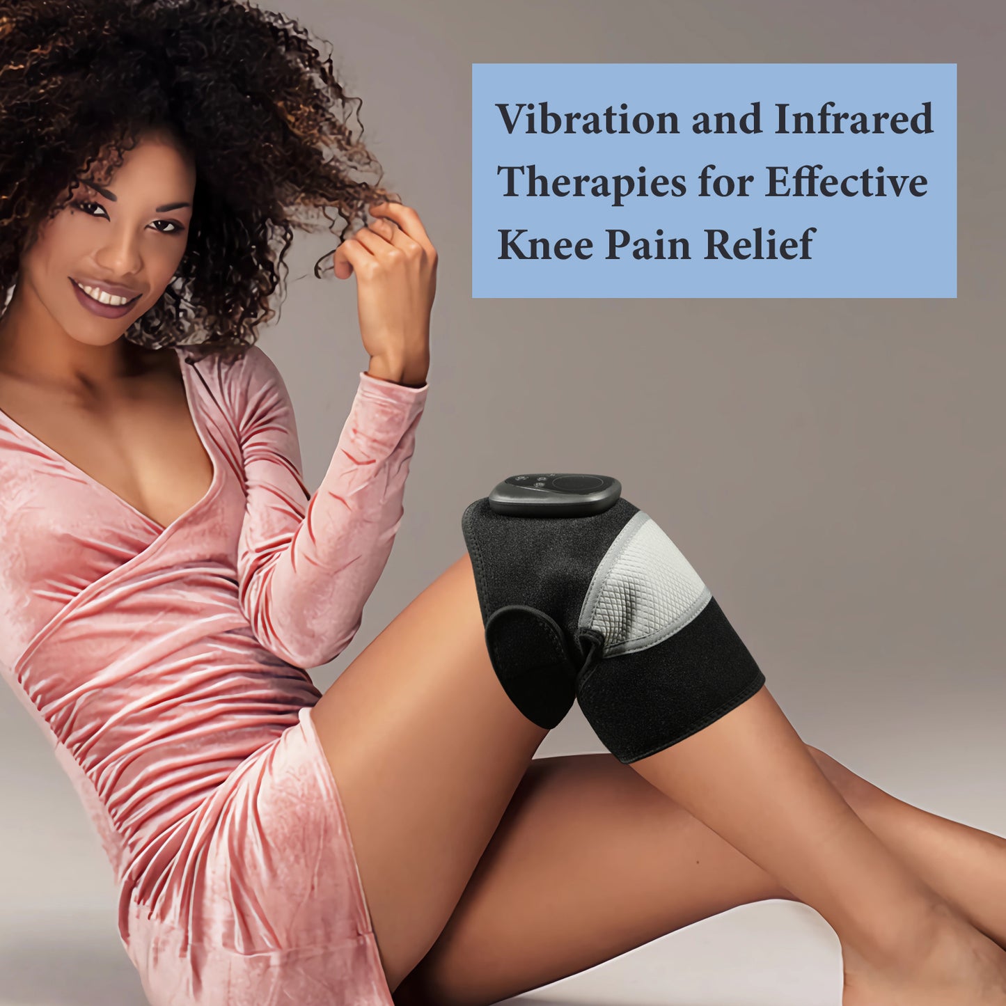 Knee Brace with Heating Pad and Massager