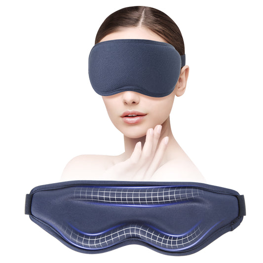 3D Sleep Mask for Women and Men, Zero Eye Pressure, 100% Light Blocking