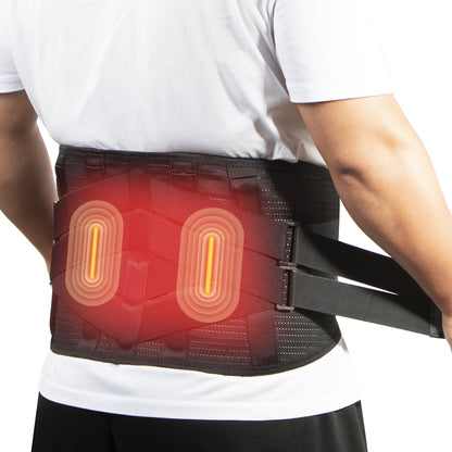 Lower Back Brace with Heating Pad and Back Massager